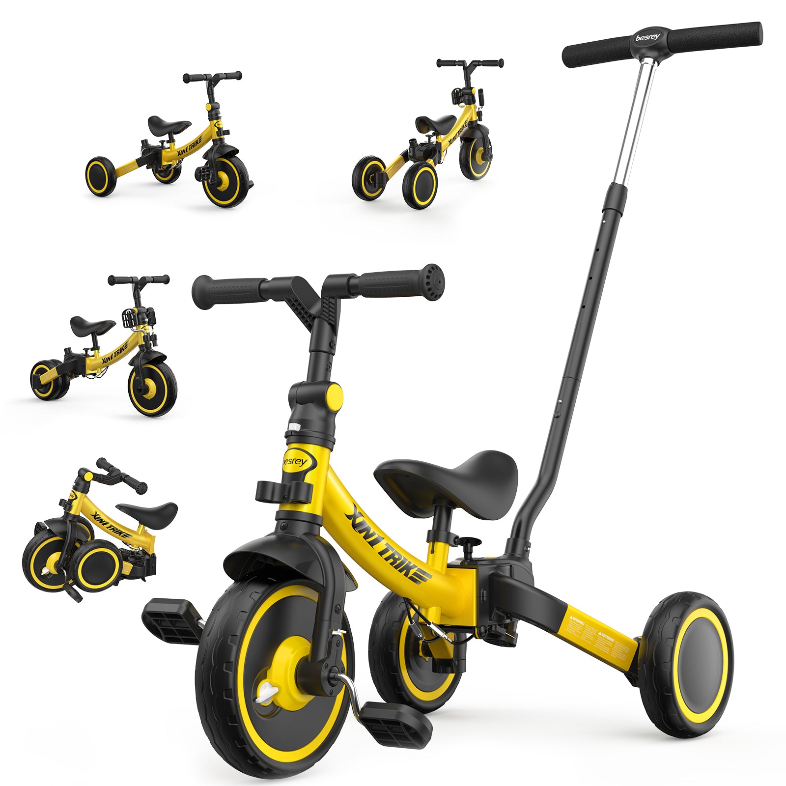 Yellow tricycle store for toddlers