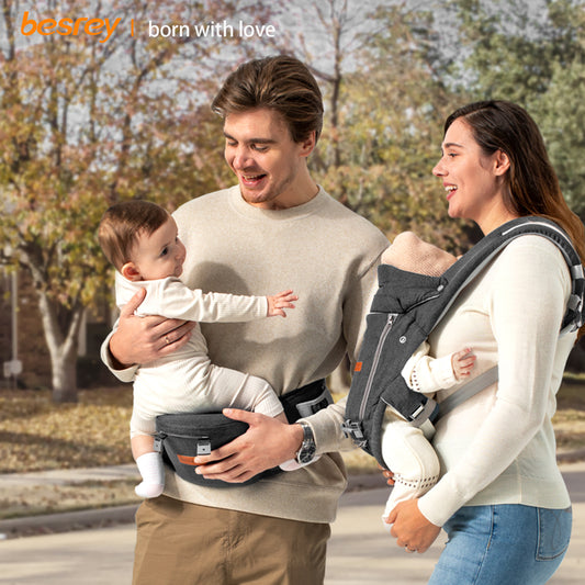 Besrey Hip Carrier for Baby, Infant Carrier Plus Size Mom, Men Baby Carrier Backpack