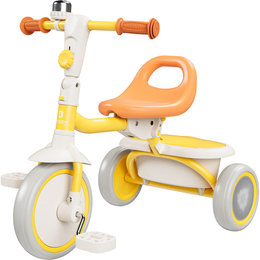 Besrey Kids Tricycle with Flash Wheels & Bell, 18 Months to 5 Years