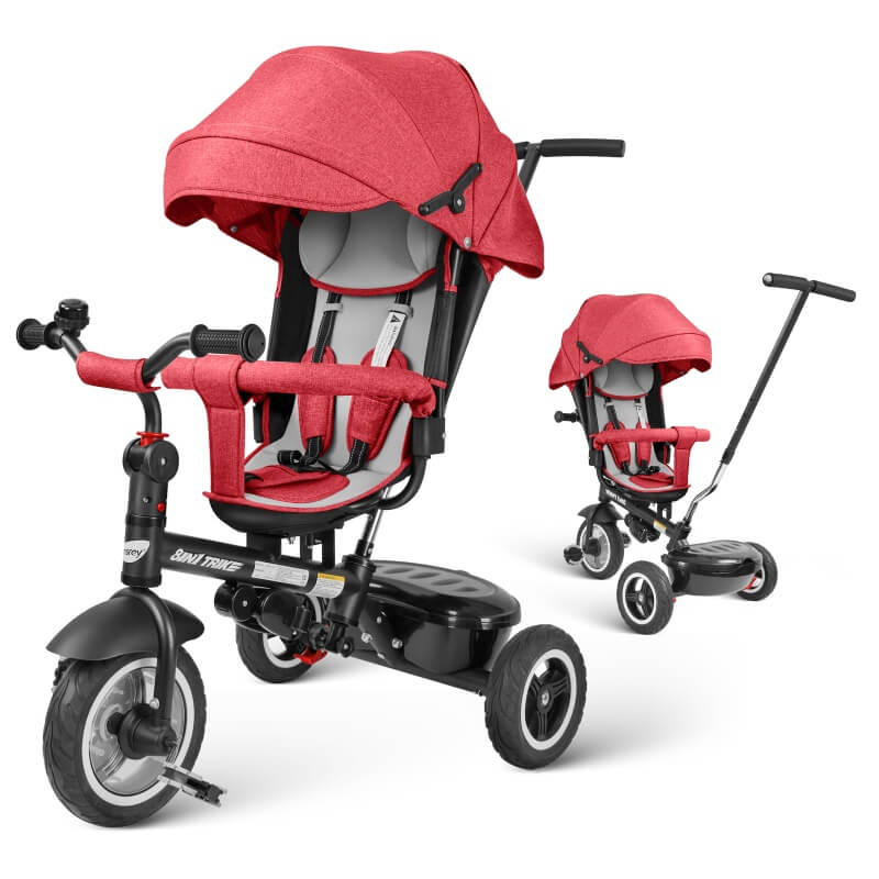 Besrey 8-in-1 Tricycle with Parent Handle