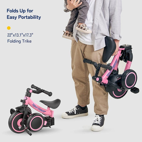besrey Triciclo para niños, triciclo para bebés, triciclo para niños,  cochecito de triciclo con asa de empuje, ruedas de goma todo terreno,  múltiples